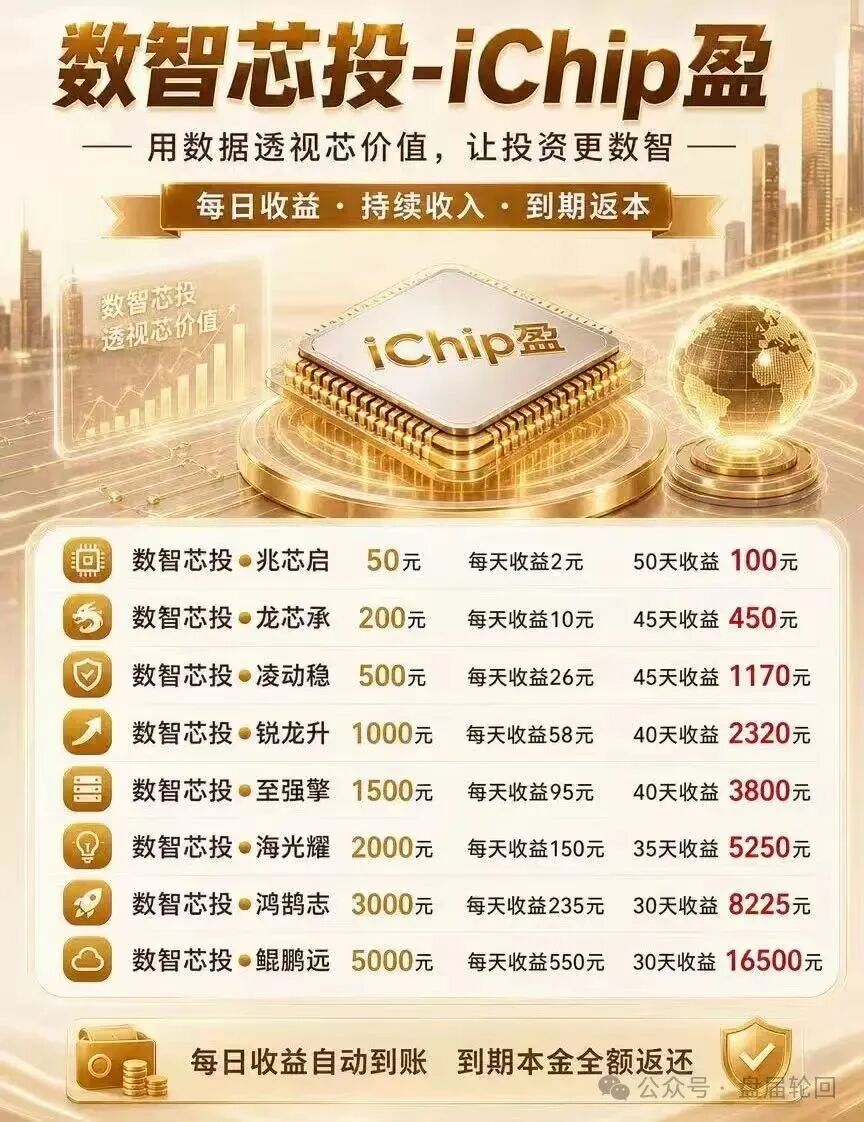 紧急预警：数智盈科（数智芯投 iChip 盈）纯资金盘，千万别投！！