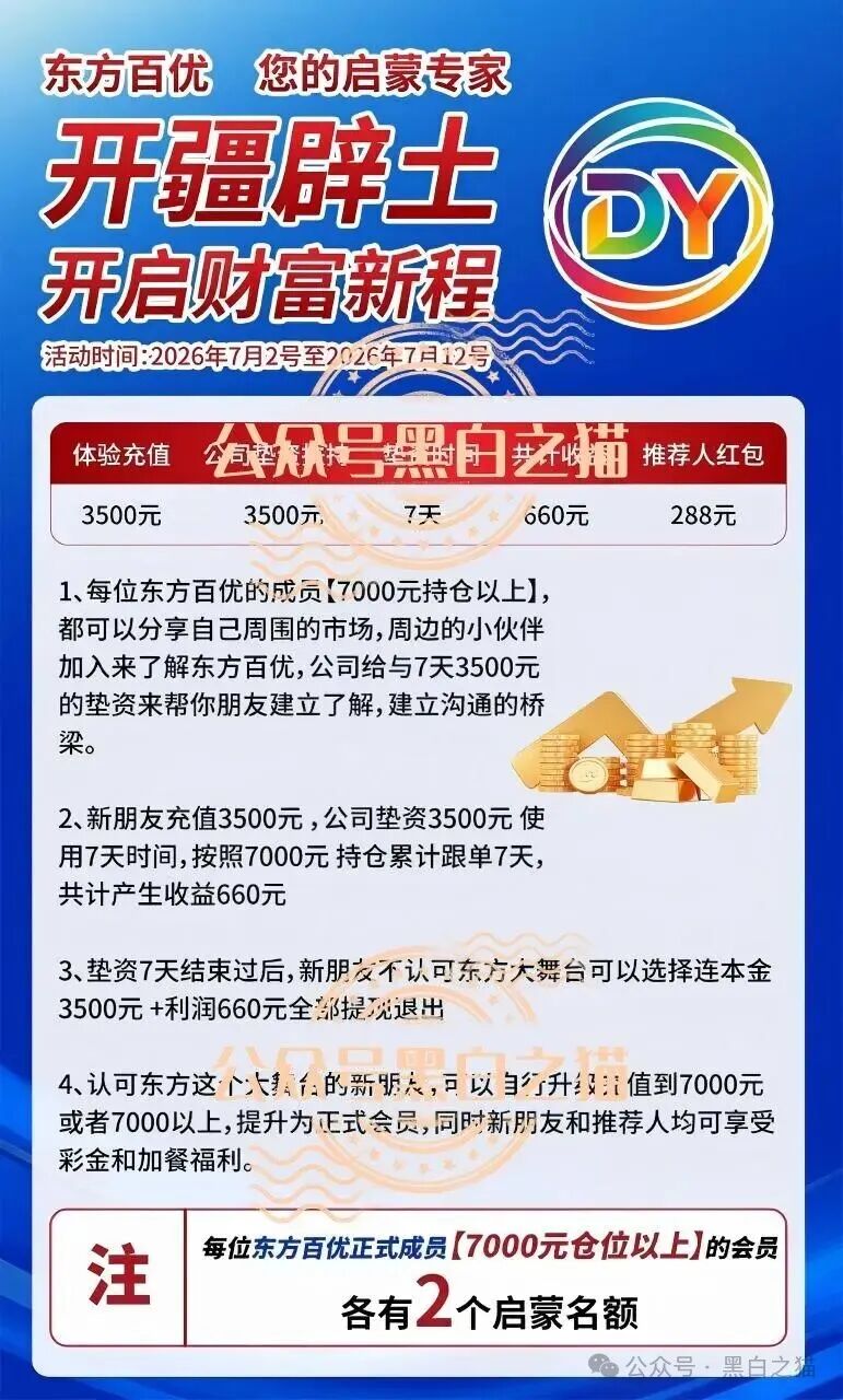 【东方百优】山东团队拉新变慢，项目方开始酝酿收割，将成为资金盘首批“骸骨”！