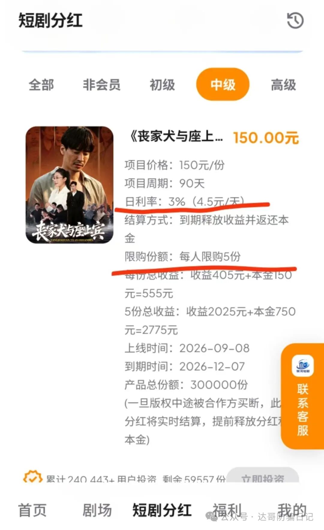 预警提醒【银河短剧】资金盘风险提示,小投资大回报,虚假项目投资如何掏空你的口袋! 预警提醒【银河短剧】资金盘风险提示,小投资大回报,虚假项目投资如何掏空你的口袋!